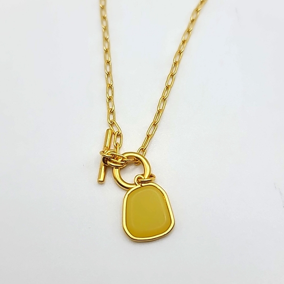 Madewell Gold and Green Pendant Necklace - Picture 5 of 6